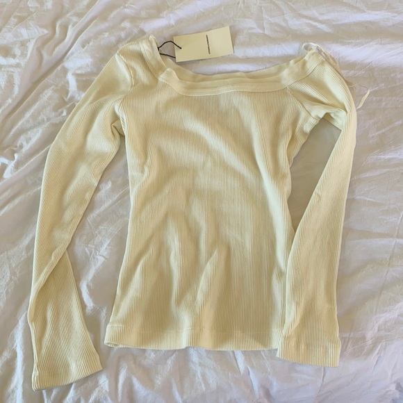 Citizens of humanity cassia shoulder top white size small - Picture 1 of 4